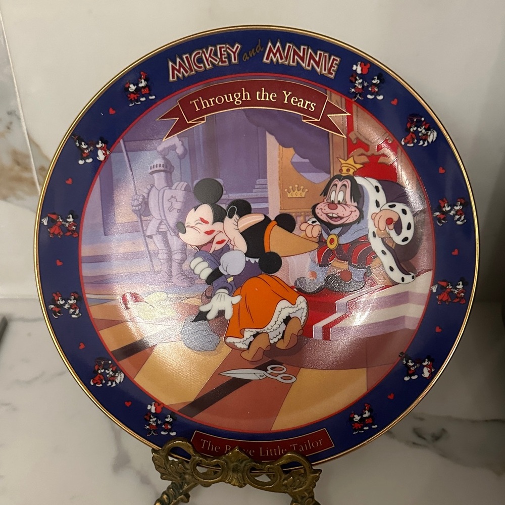 1994 Disney "The Brave Little Tailor" BradEx Plate - Mickey's 65th Birthday